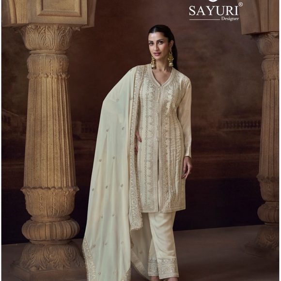 🌹INDIAN SHALWAR KAMEEZ SAYURI BRAND PALAZZO SET PAKISTANI🌹 - Picture 1 of 3
